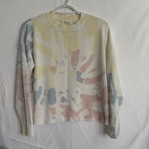Colorful Tie-Dye Crew Neck Sweater